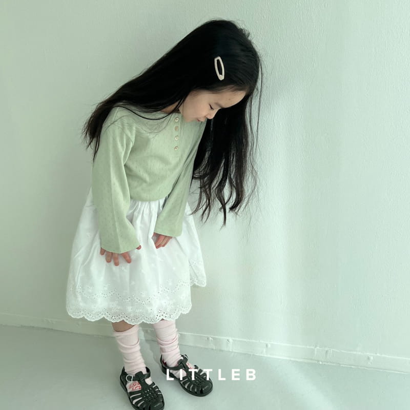Littleb - Korean Children Fashion - #discoveringself - Embrodiery Lace Skirt - 4
