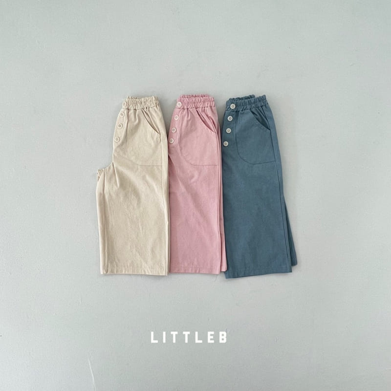 Littleb - Korean Children Fashion - #kidsshorts - Button Color Pants