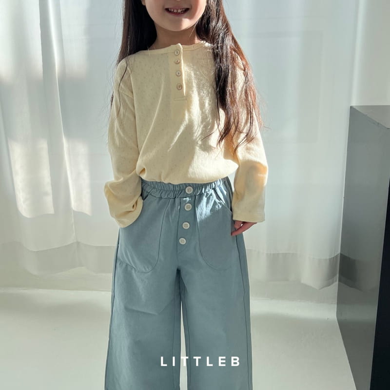 Littleb - Korean Children Fashion - #kidzfashiontrend - Button Color Pants - 3
