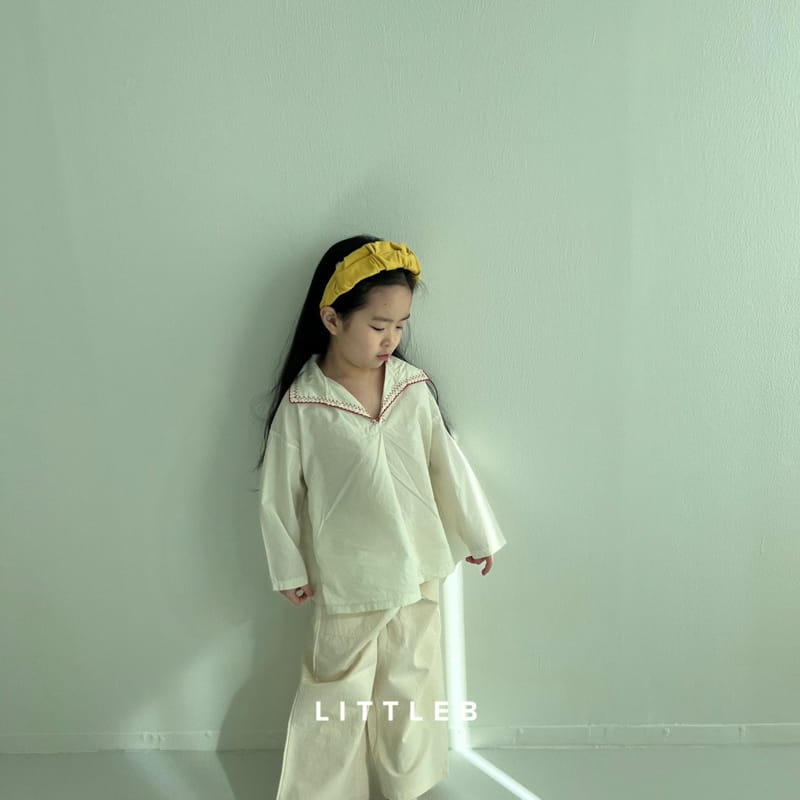 Littleb - Korean Children Fashion - #minifashionista - Collar Embrodiery Blouse - 2