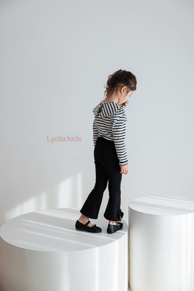 Lydia - Korean Children Fashion - #stylishchildhood - Big Ribbon Stripes Tee - 4