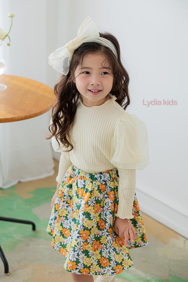 Lydia - Korean Children Fashion - #childofig - Flower Skirt