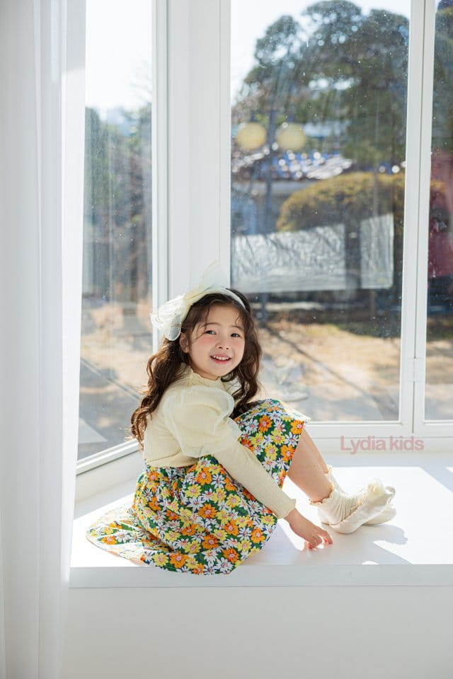 Lydia - Korean Children Fashion - #fashionkids - Flower Skirt - 5