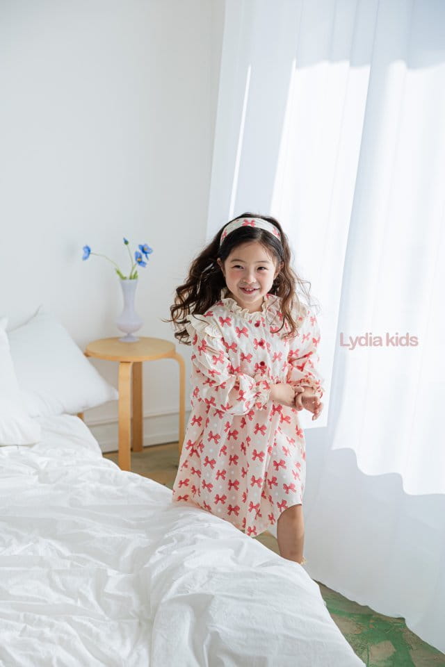 Lydia - Korean Children Fashion - #kidsshorts - Ribbon One-piece