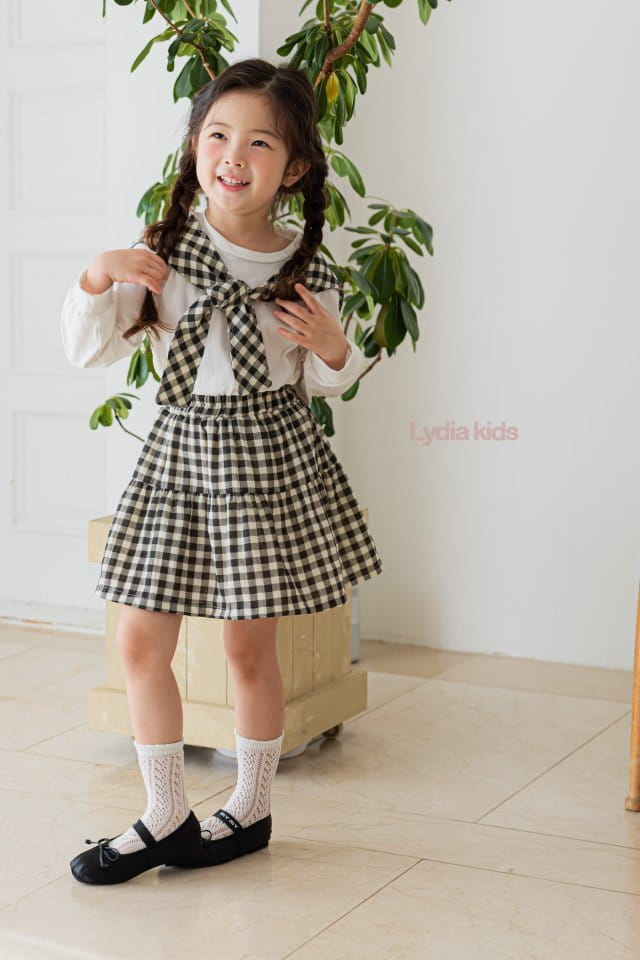 Lydia - Korean Children Fashion - #kidsstore - Check Sailor Top Bottom Set