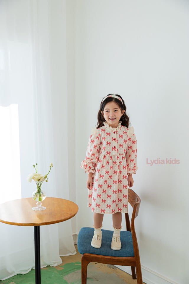 Lydia - Korean Children Fashion - #kidzfashiontrend - Ribbon One-piece - 3
