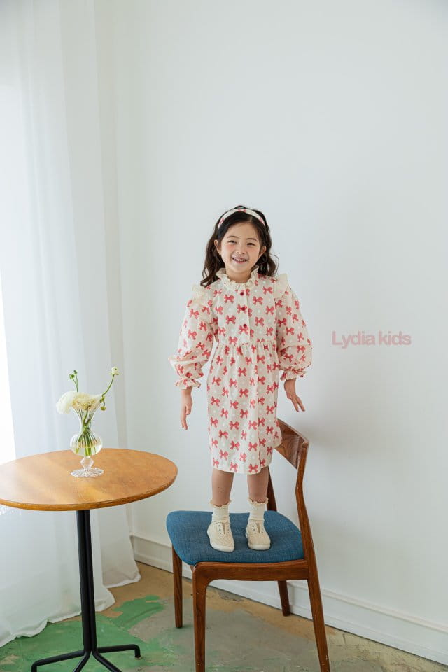 Lydia - Korean Children Fashion - #magicofchildhood - Ribbon One-piece - 6