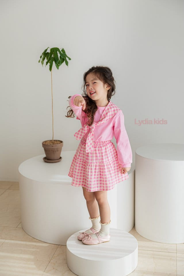Lydia - Korean Children Fashion - #magicofchildhood - Check Sailor Top Bottom Set - 5