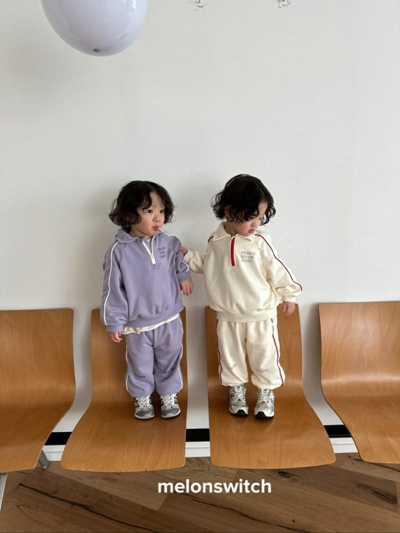 Melon Switch - Korean Children Fashion - #stylishchildhood - Strawberry Collar Top Bottom Set - 8