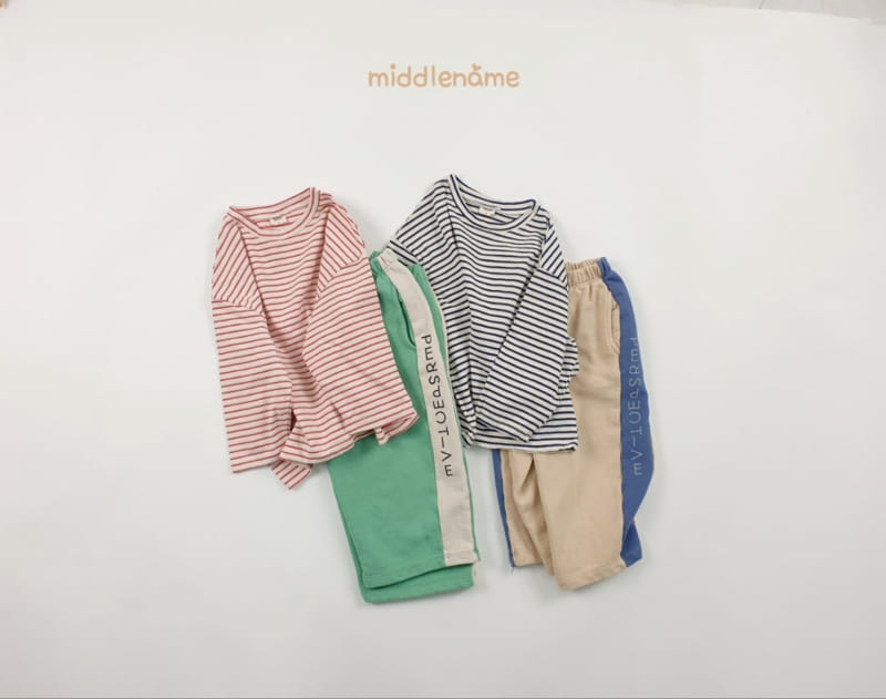Middle Name - Korean Children Fashion - #kidsstore - Loose Stripes Tee - 4