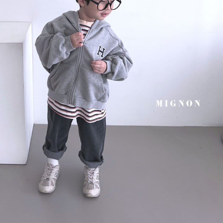 Mignon - Korean Children Fashion - #discoveringself - H Hoody Zip-up - 11