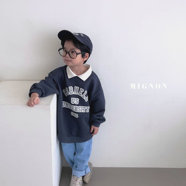 Mignon - Korean Children Fashion - #kidsshorts - Conel Collar Sweatshirt - 3