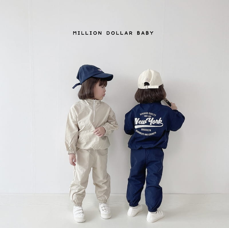 Million Dollar Baby - Korean Children Fashion - #fashionkids - New York Top Bottom Pants Set