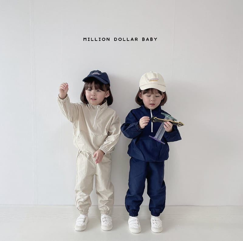 Million Dollar Baby - Korean Children Fashion - #kidsshorts - New York Top Bottom Pants Set - 2