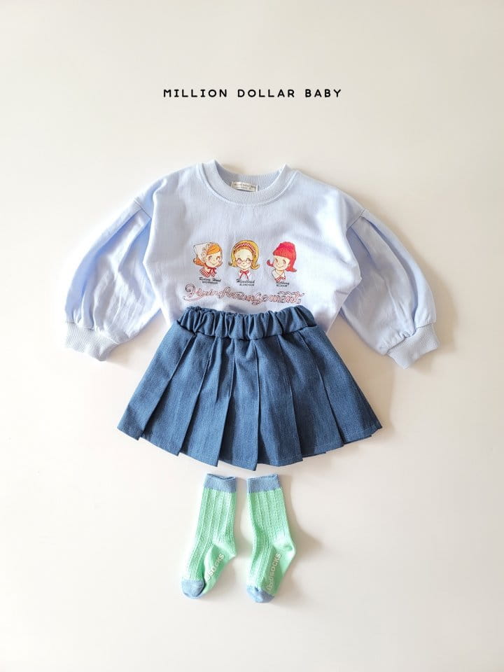 Million Dollar Baby - Korean Children Fashion - #kidsshorts - Puff Sweatshirt - 11