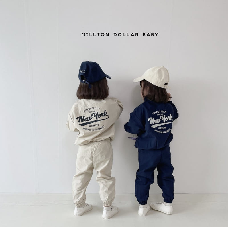 Million Dollar Baby - Korean Children Fashion - #magicofchildhood - New York Top Bottom Pants Set - 7