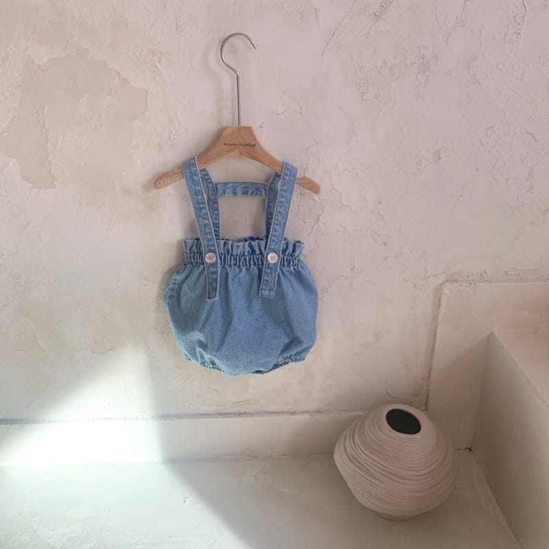 Mimi Market - Korean Baby Fashion - #babyfashion - Denim Pot Dungarees - 6