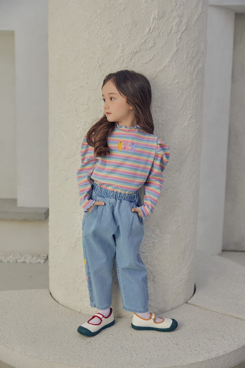 Mimico - Korean Children Fashion - #Kfashion4kids - Heart Jeans - 5