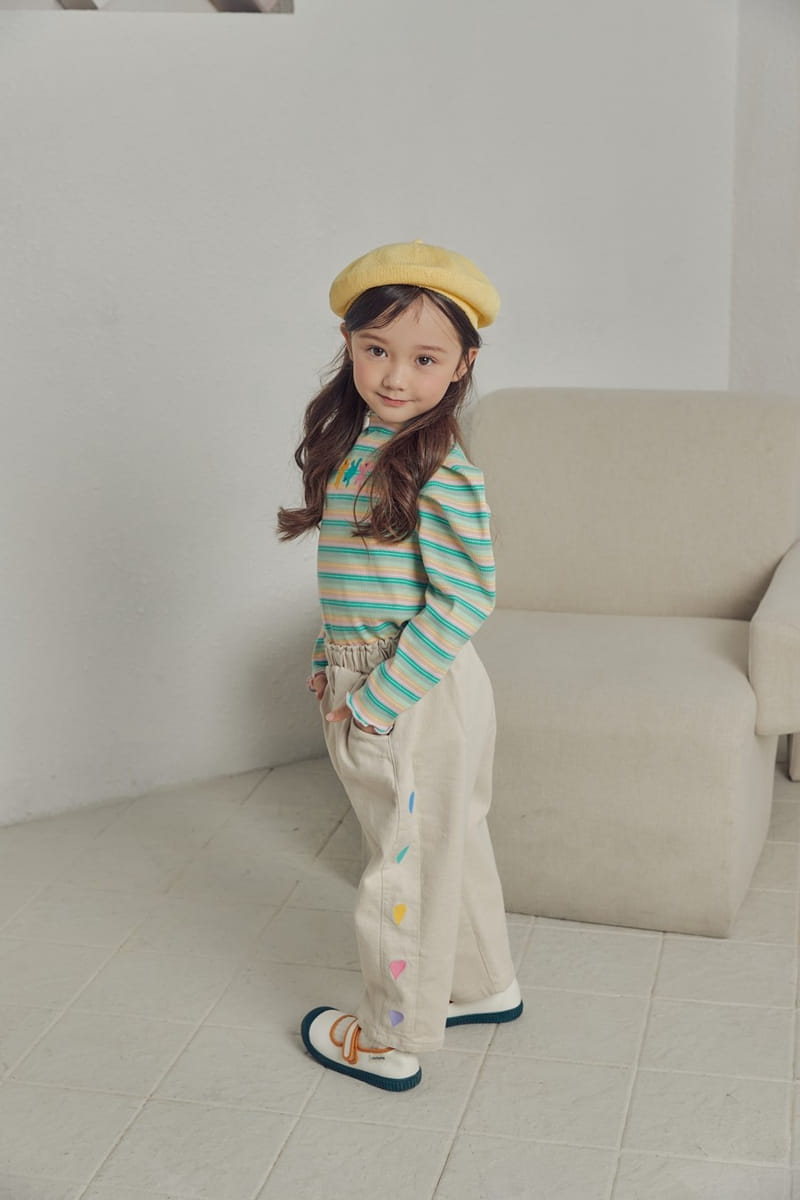 Mimico - Korean Children Fashion - #kidzfashiontrend - Heart Pants - 4