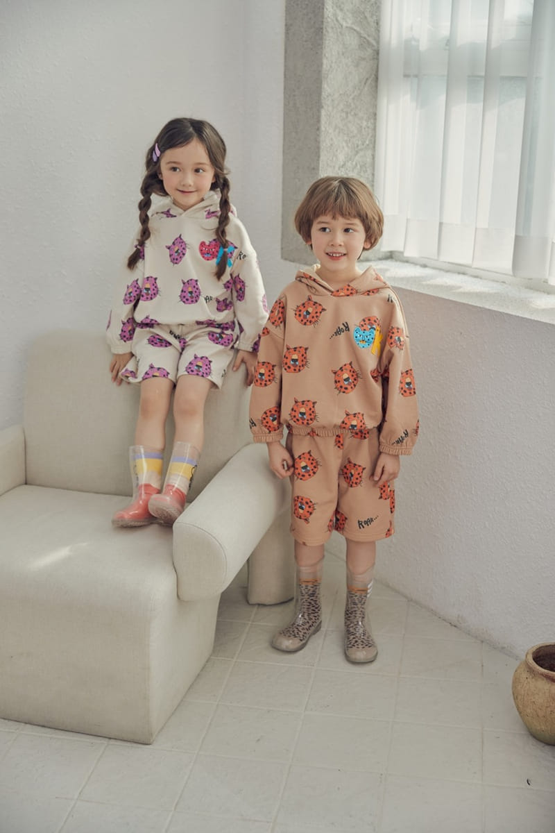Mimico - Korean Children Fashion - #fashionkids - Cheetah Top Bottom Set - 3