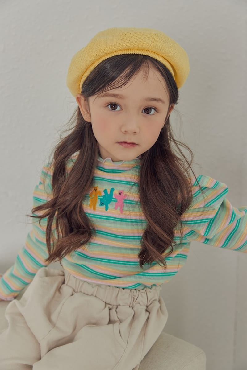 Mimico - Korean Children Fashion - #fashionkids - Bear Girl Tee - 6
