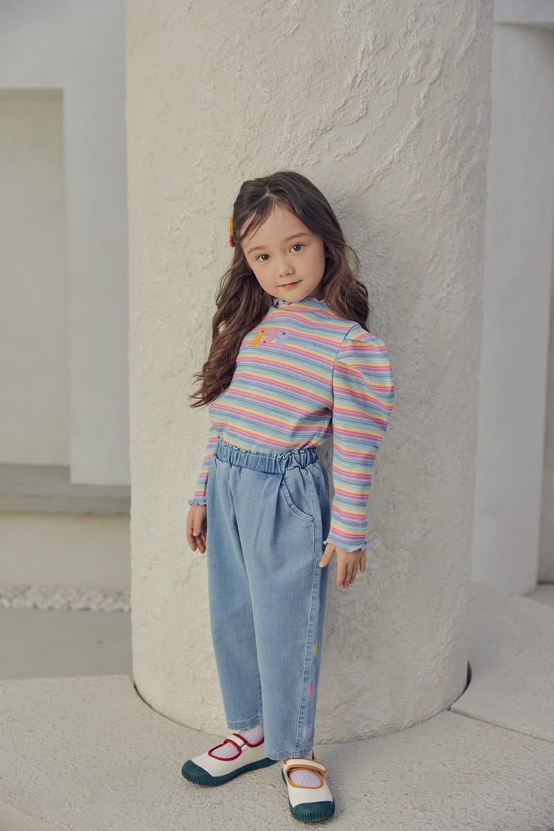 Mimico - Korean Children Fashion - #fashionkids - Heart Jeans