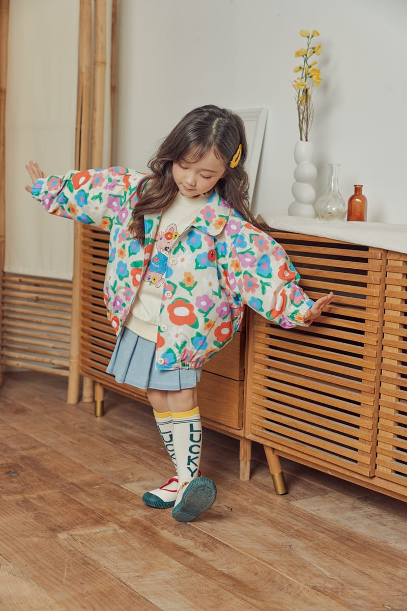 Mimico - Korean Children Fashion - #prettylittlegirls - Denim Wrinkle Skirt - 7