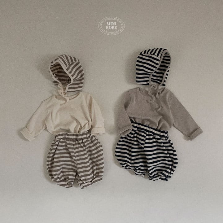 Mini Robe - Korean Baby Fashion - #babyboutique - Bebe Bumbuck Stripes Top Bottom Set - 2