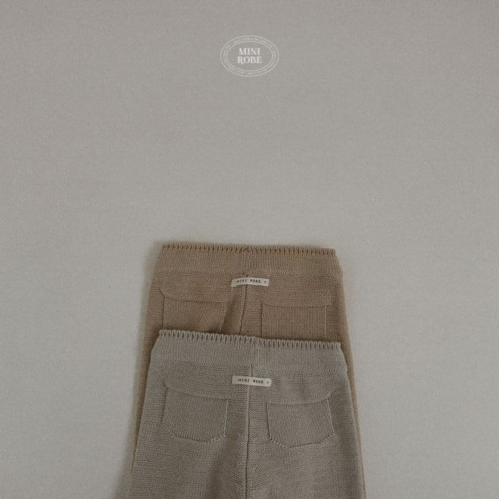 Mini Robe - Korean Baby Fashion - #babyfever - Bebe Knit Pocket Pants - 2