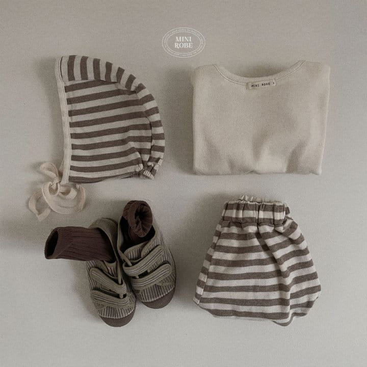 Mini Robe - Korean Baby Fashion - #babylifestyle - Bebe Bumbuck Stripes Top Bottom Set - 8
