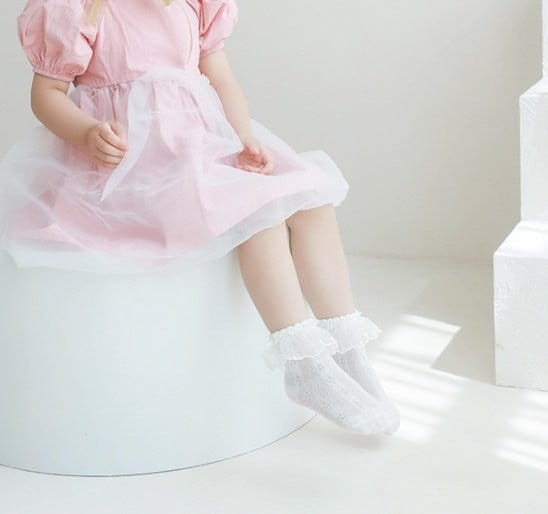 Miso - Korean Children Fashion - #kidzfashiontrend - Butterfly Lace Socks - 4