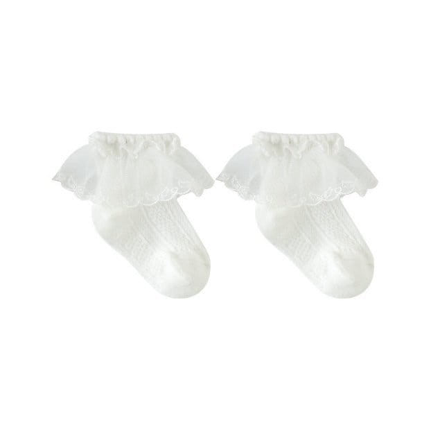 Miso - Korean Children Fashion - #kidsshorts - Butterfly Lace Socks