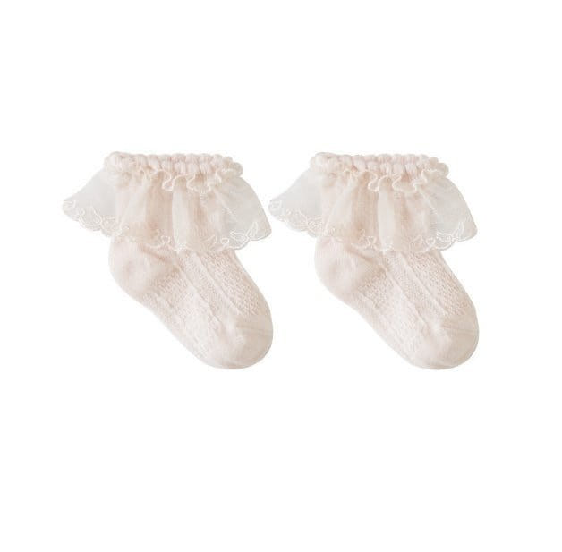 Miso - Korean Children Fashion - #kidsstore - Butterfly Lace Socks - 2