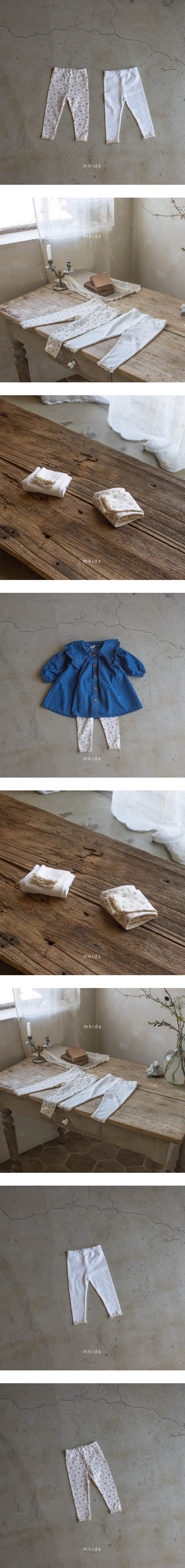 Mkids - Korean Baby Fashion - #babyoninstagram - Lulu Lace Leggings Flower