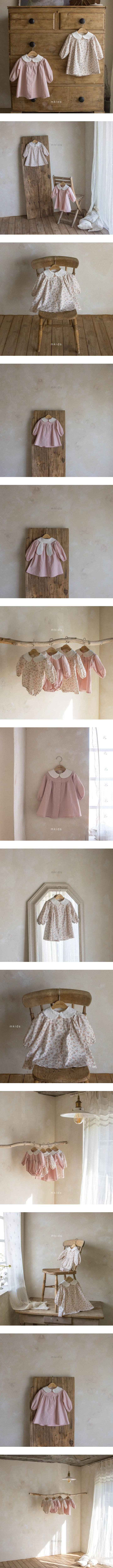 Mkids - Korean Baby Fashion - #babyoutfit - Spring Rabbit One-piece Flower