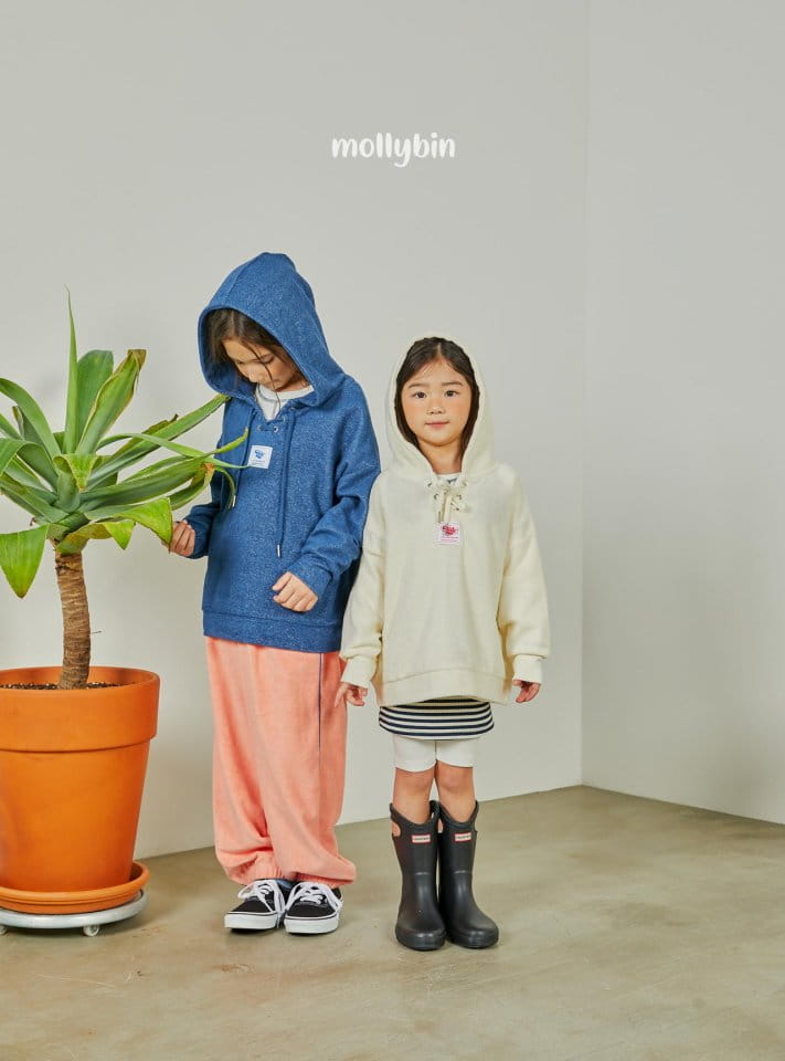 Mollybin - Korean Children Fashion - #fashionkids - Eyelet Hoody Tee - 5