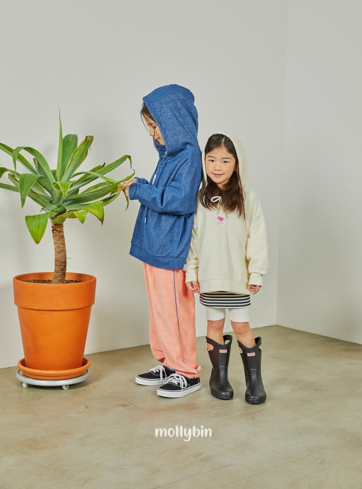 Mollybin - Korean Children Fashion - #kidsshorts - Eyelet Hoody Tee - 6
