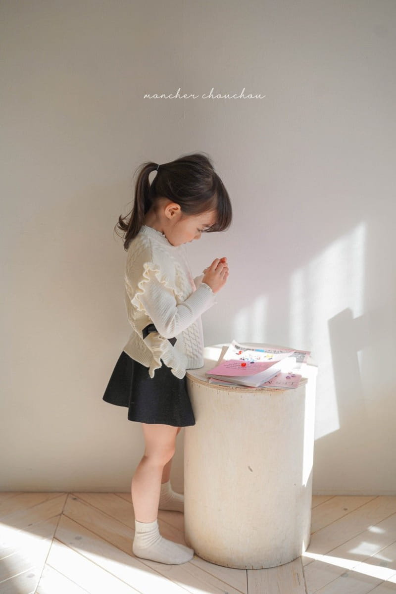 Moncher Chouchou - Korean Children Fashion - #designkidswear - Ribbon Frill Vest - 10