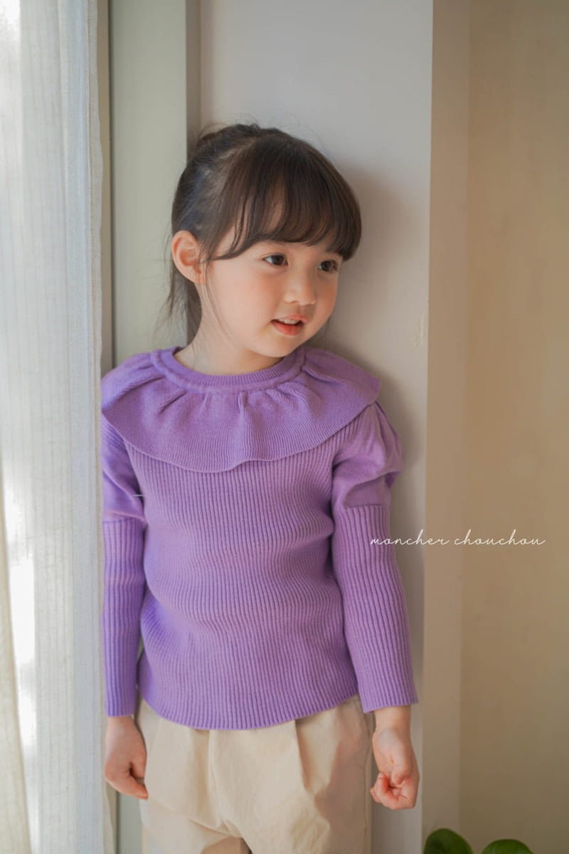 Moncher Chouchou - Korean Children Fashion - #fashionkids - Balloon Frill Tee - 11