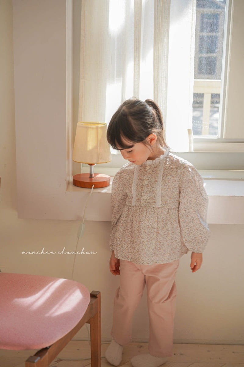 Moncher Chouchou - Korean Children Fashion - #stylishchildhood - Frill Lace Blouse - 2