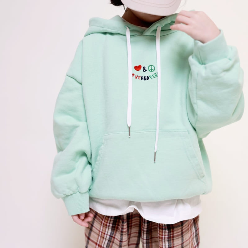 Mooi Store - Korean Children Fashion - #Kfashion4kids - Love And Piece Hoody - 8
