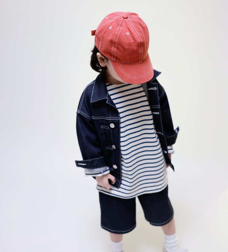 Mooi Store - Korean Children Fashion - #Kfashion4kids - Smile Rabbit Stripes Tee - 6