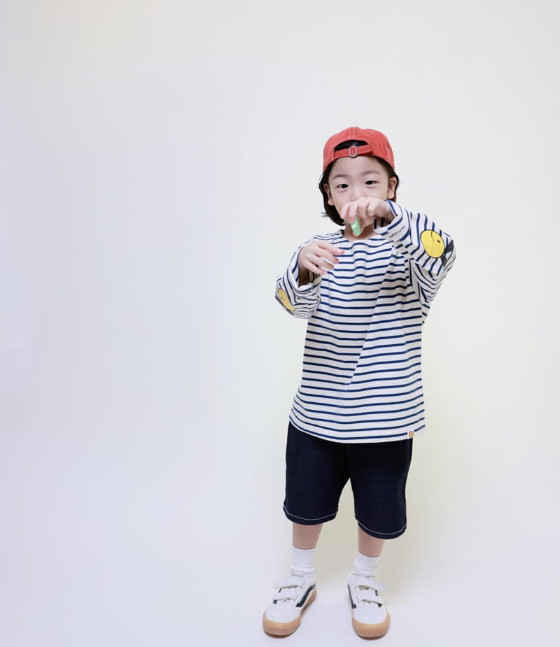 Mooi Store - Korean Children Fashion - #childofig - Smile Rabbit Stripes Tee - 11