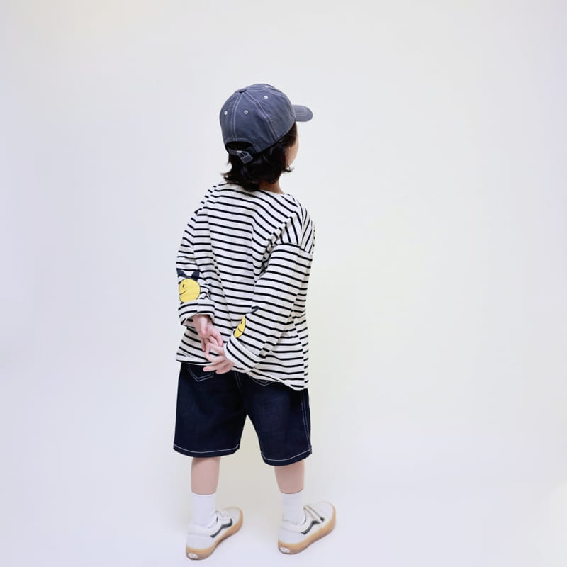 Mooi Store - Korean Children Fashion - #childofig - Smile Rabbit Stripes Tee - 12