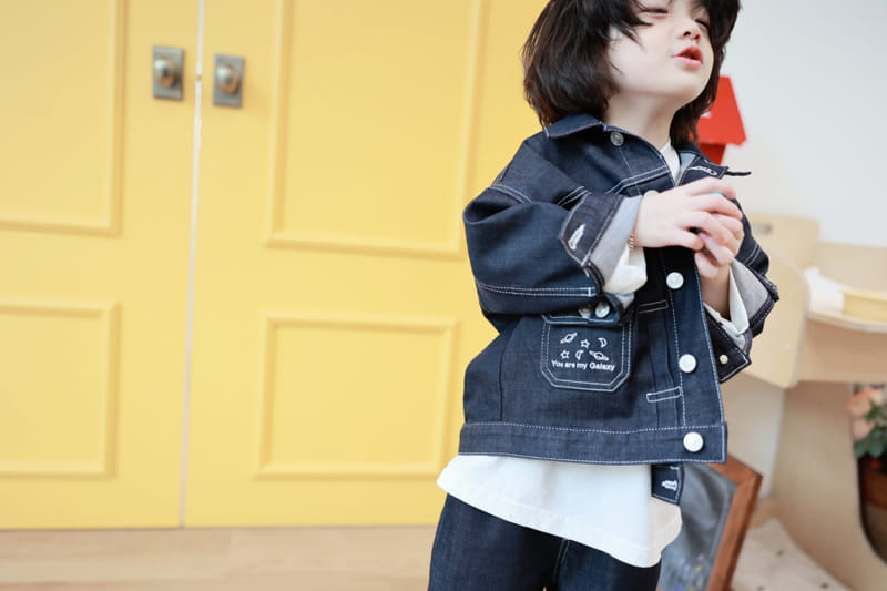 Mooi Store - Korean Children Fashion - #childrensboutique - Galaxy Embroidery Jacket - 7