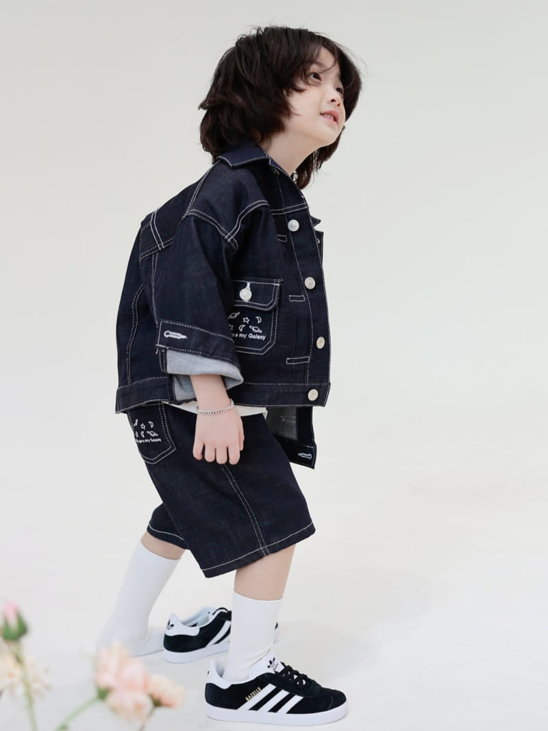 Mooi Store - Korean Children Fashion - #fashionkids - Galaxy Embroidery Jacket - 10