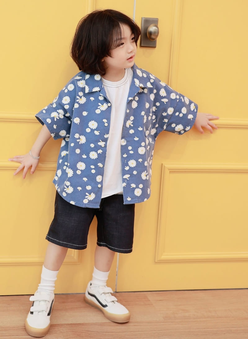 Mooi Store - Korean Children Fashion - #kidsshorts - Flower Shirt - 7
