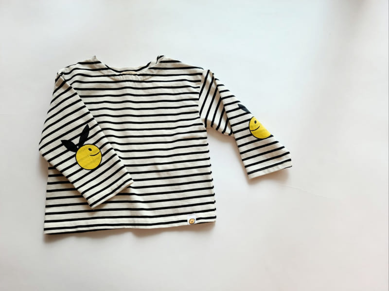 Mooi Store - Korean Children Fashion - #littlefashionista - Smile Rabbit Stripes Tee - 7
