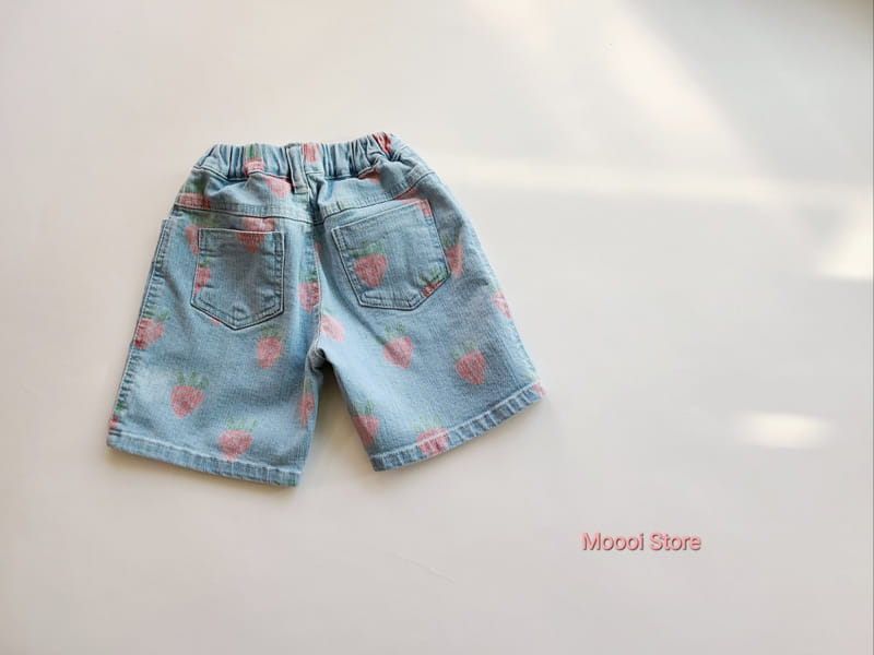 Mooi Store - Korean Children Fashion - #littlefashionista - Strawberry Denim Shorts
