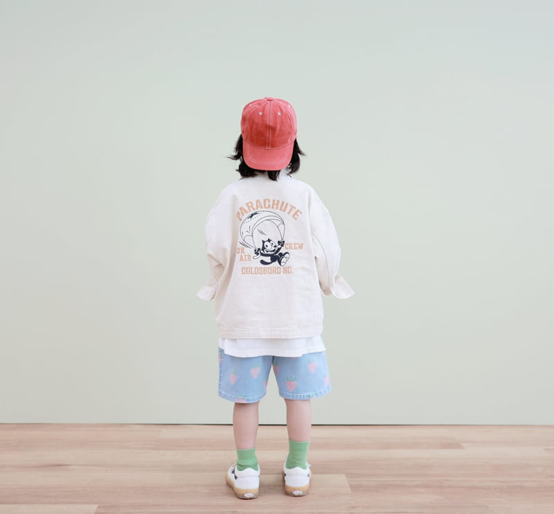 Mooi Store - Korean Children Fashion - #minifashionista - Strawberry Denim Shorts - 4